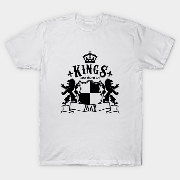 Kings are born in May T-Shirt by Dreamteebox